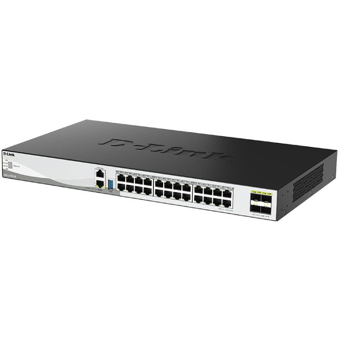 D-Link DXS-3130-28/E Switch gestionable de Capa 3 con 24 puertos 10Gbps y 4 puertos SFP28